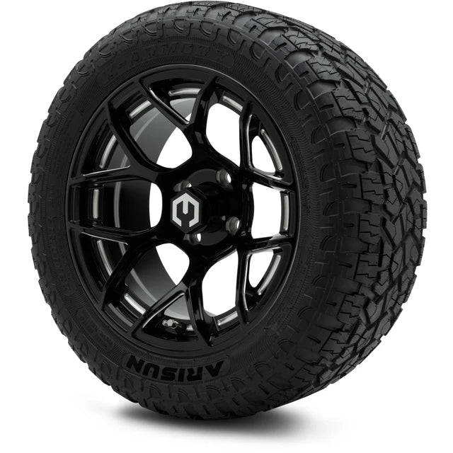 MODZ 14" Renegade Glossy Black with Ball Mill Wheels & Off-Road Tires Combo