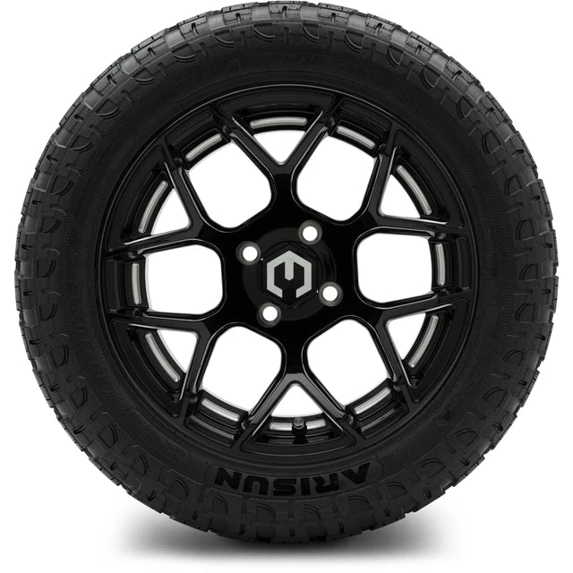 MODZ 14" Renegade Glossy Black with Ball Mill Wheels & Off-Road Tires Combo