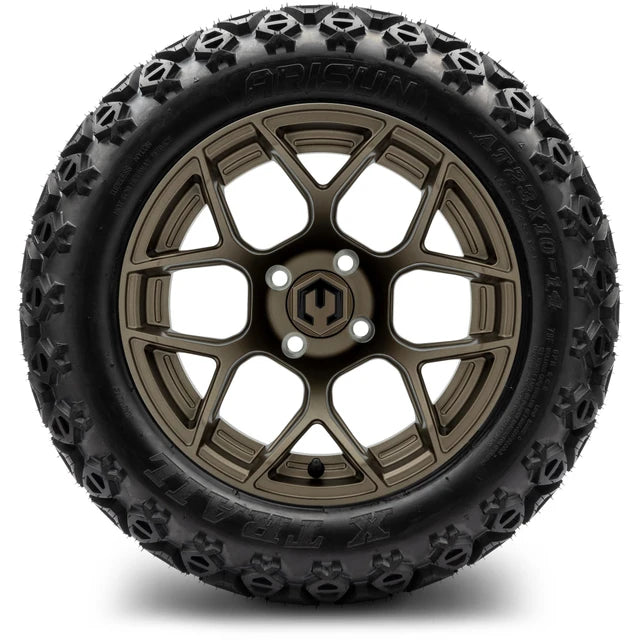 MODZ 14" Renegade Matte Bronze Wheels & Off-Road Tires Combo