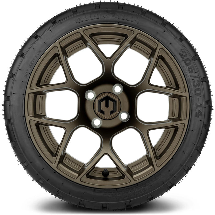 MODZ 14" Renegade Matte Bronze Wheels & Street Tires Combo