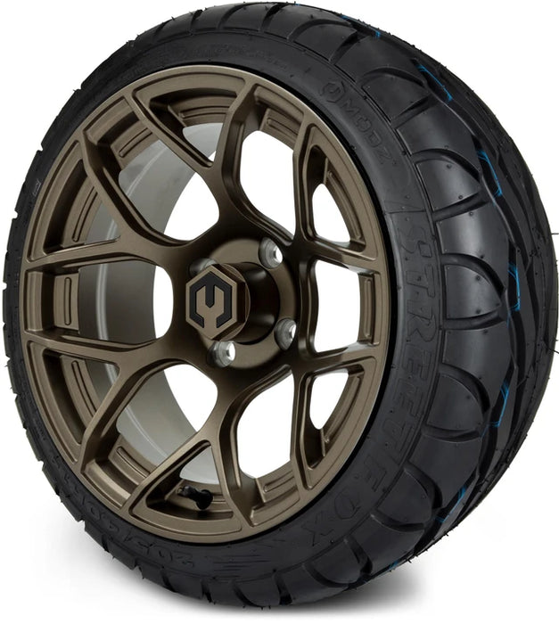 MODZ 14" Renegade Matte Bronze Wheels & Street Tires Combo