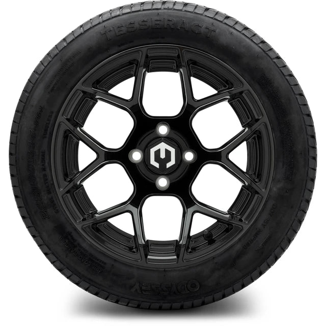 MODZ 14" Renegade Glossy Black Wheels & Street Tires Combo
