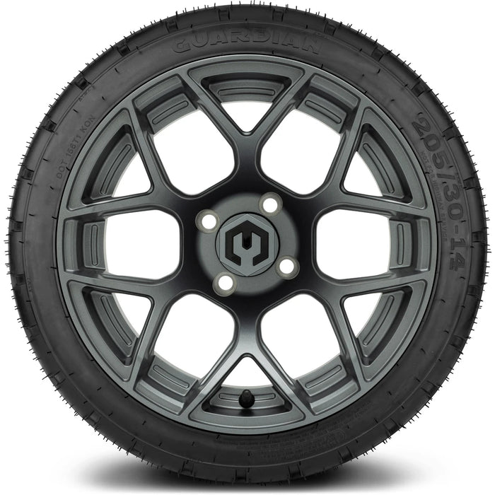 MODZ 14" Renegade Gunmetal Wheels & Street Tires Combo