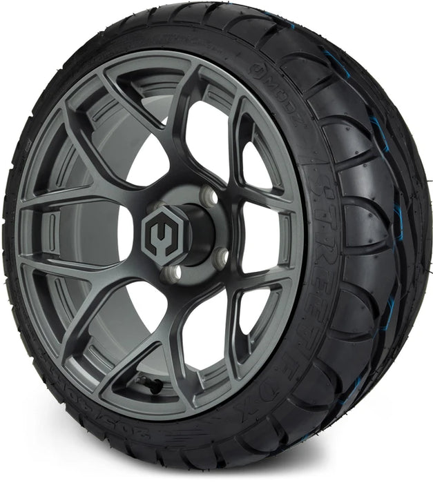 MODZ 14" Renegade Gunmetal Wheels & Street Tires Combo