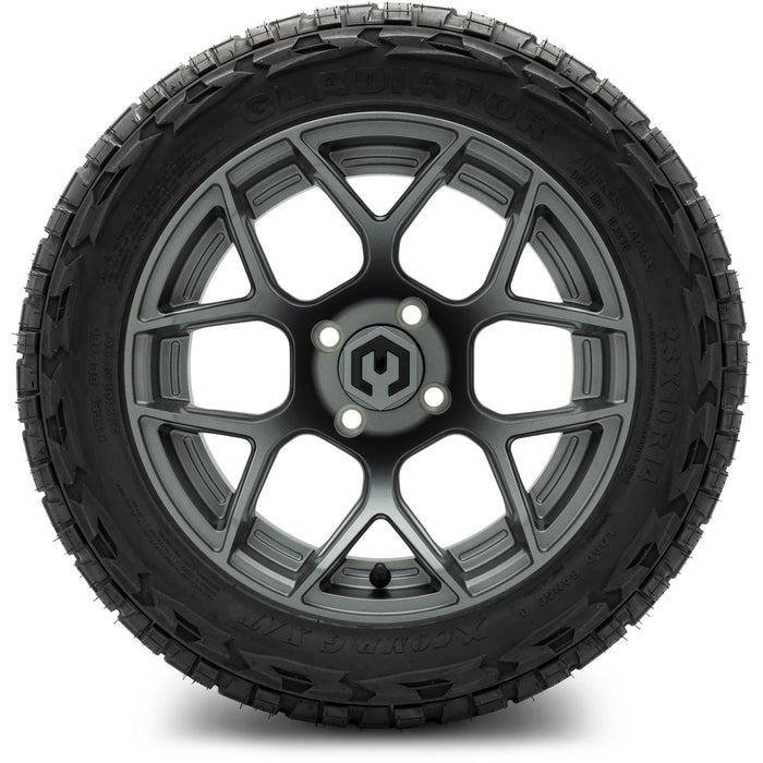 MODZ 14" Renegade Gunmetal Wheels & Off-Road Tires Combo
