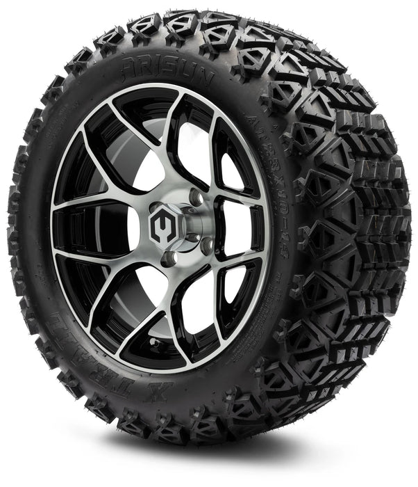 MODZ 14" Renegade Machined Black Wheels & Off-Road Tires Combo