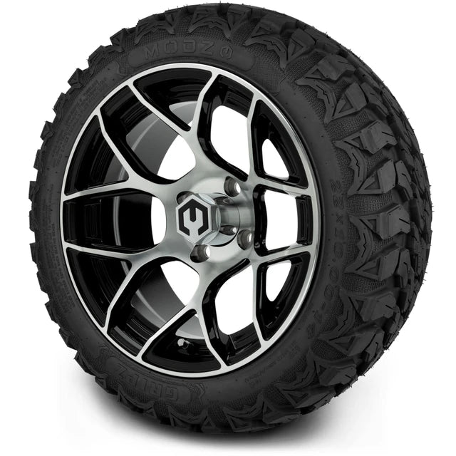 MODZ 14" Renegade Machined Black Wheels & Off-Road Tires Combo