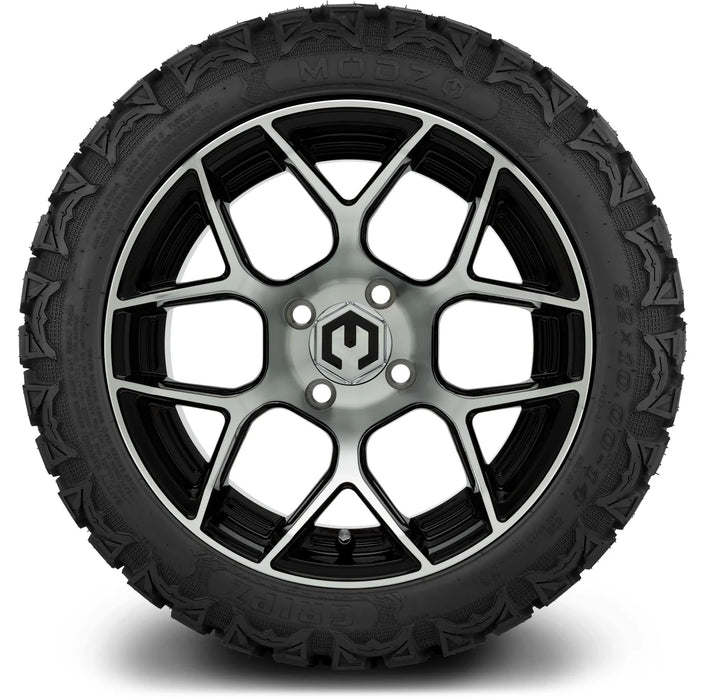 MODZ 14" Renegade Machined Black Wheels & Off-Road Tires Combo