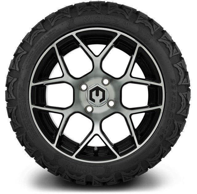 MODZ 14' Renegade Machined Black - Tire and Wheel Combo