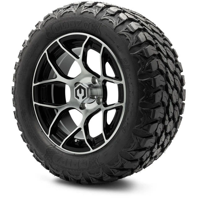 MODZ 14" Renegade Machined Black Wheels & Off-Road Tires Combo