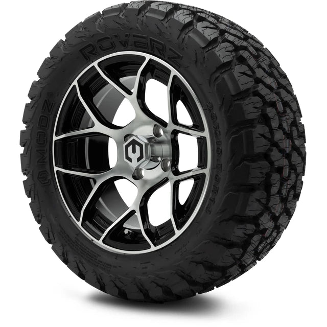 MODZ 14" Renegade Machined Black Wheels & Off-Road Tires Combo