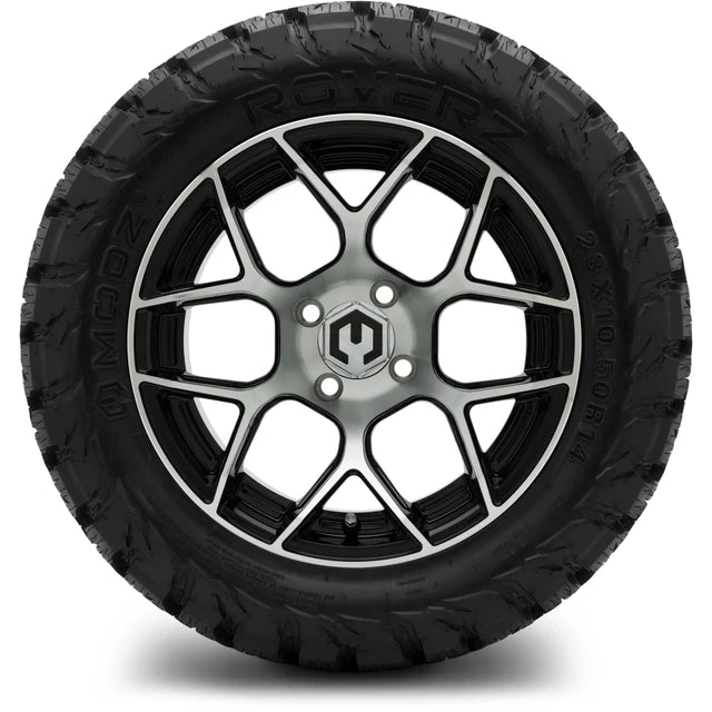 MODZ 14" Renegade Machined Black Wheels & Off-Road Tires Combo