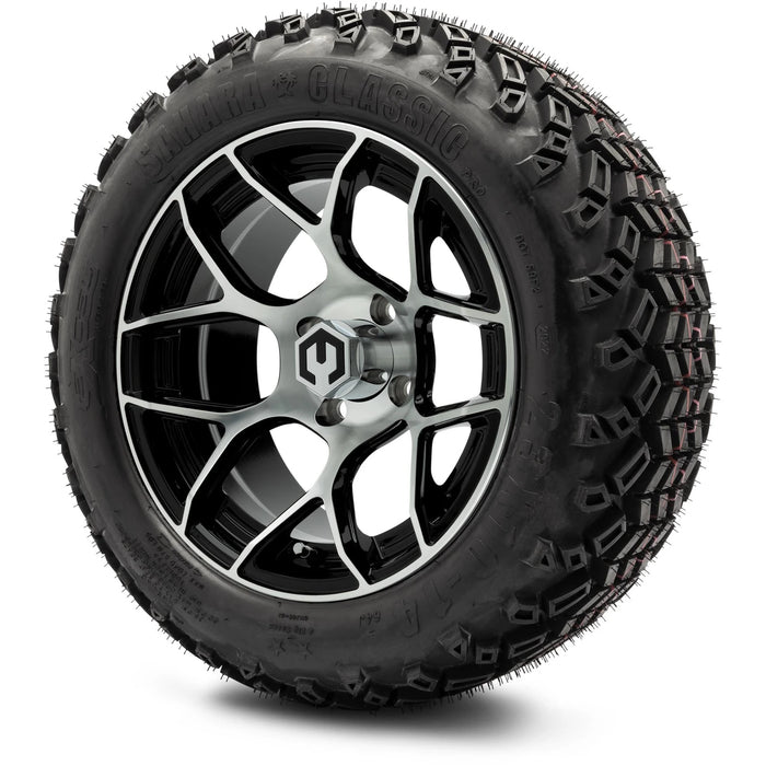 MODZ 14" Renegade Machined Black Wheels & Off-Road Tires Combo