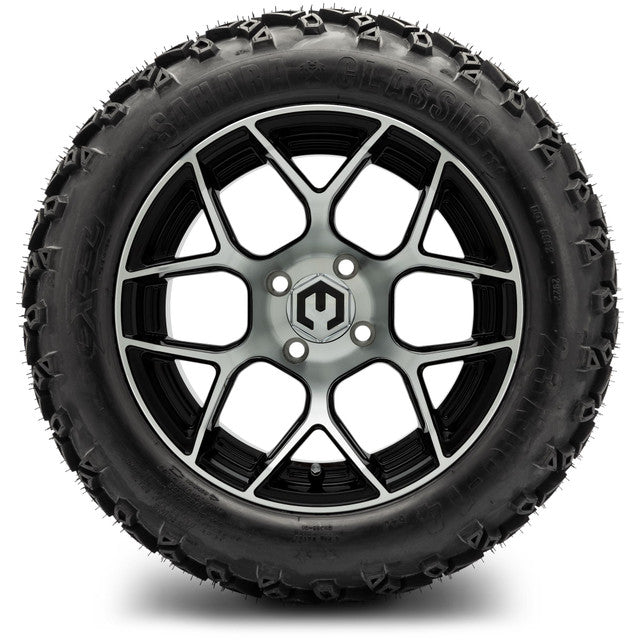 MODZ 14' Renegade Machined Black - Tire and Wheel Combo
