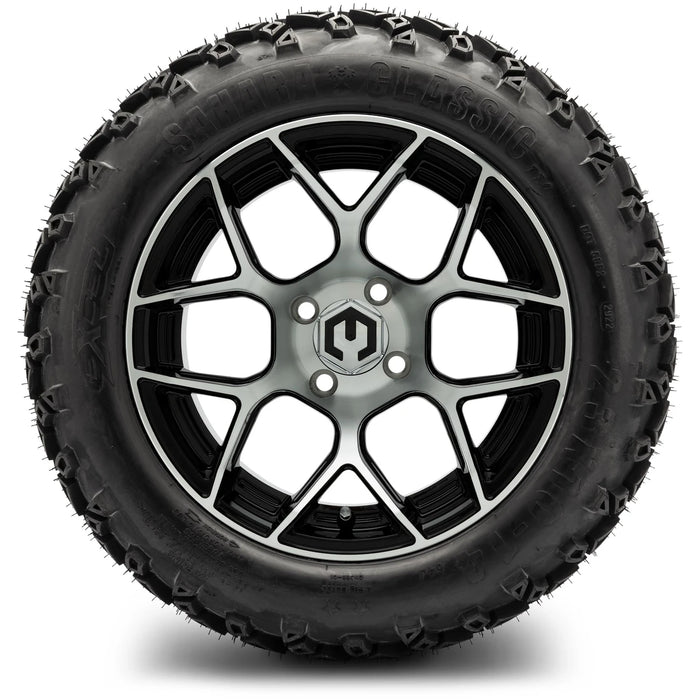 MODZ 14" Renegade Machined Black Wheels & Off-Road Tires Combo