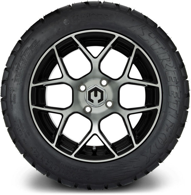 MODZ 14' Renegade Machined Black - Tire and Wheel Combo