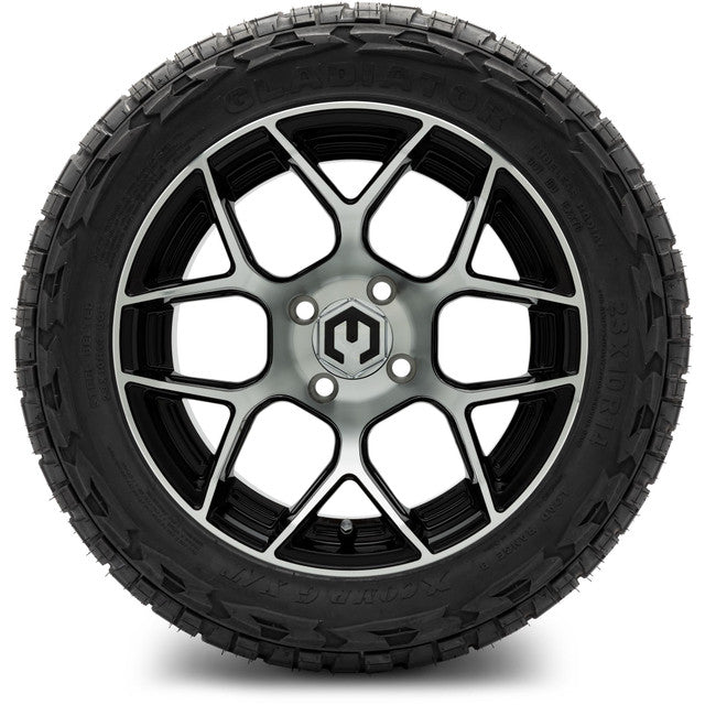MODZ 14' Renegade Machined Black - Tire and Wheel Combo