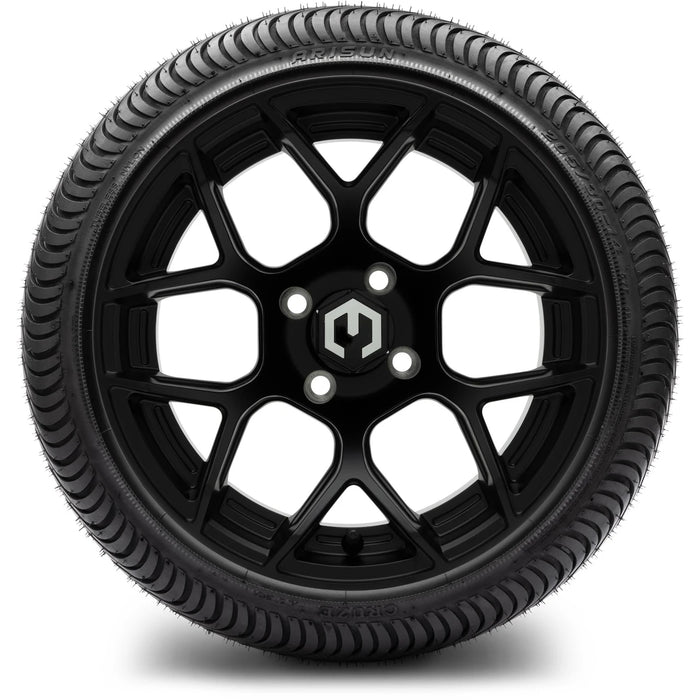 MODZ 14" Renegade Matte Black Wheels & Street Tires Combo
