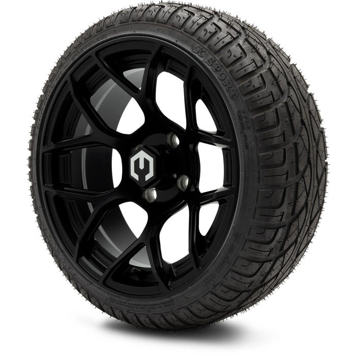 MODZ 14" Renegade Matte Black Wheels & Street Tires Combo