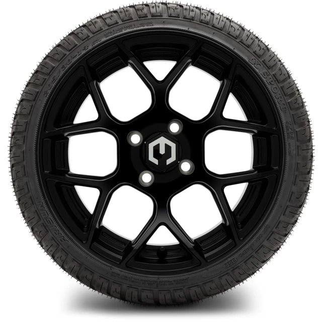 MODZ 14" Renegade Matte Black Wheels & Street Tires Combo