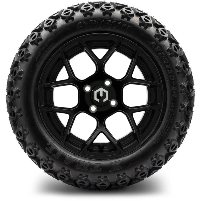 MODZ 14" Renegade Matte Black Wheels & Off-Road Tires Combo