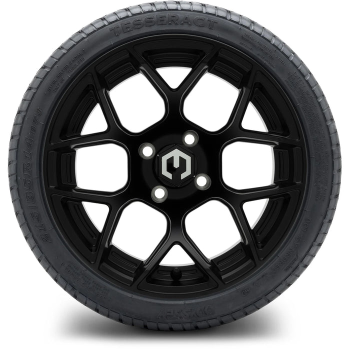 MODZ 14" Renegade Matte Black Wheels & Street Tires Combo