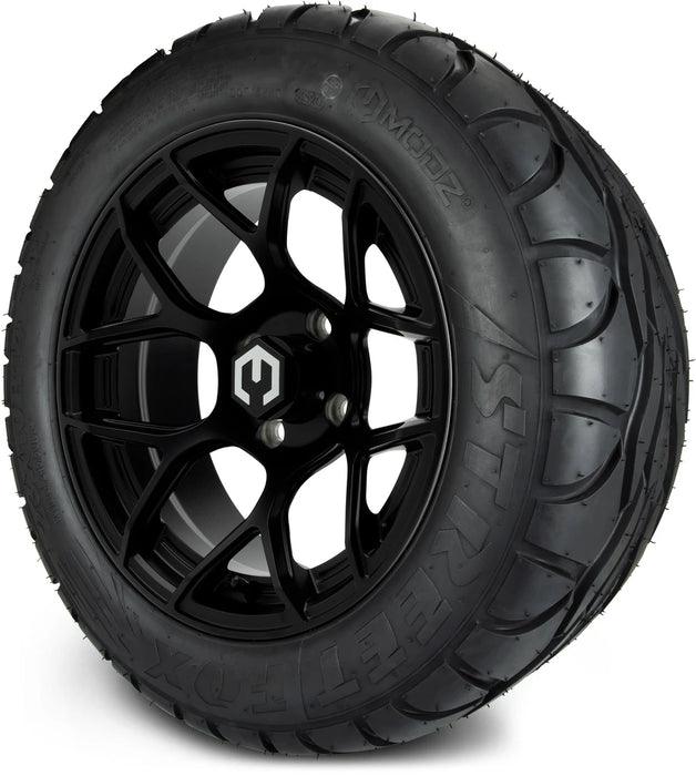 MODZ 14" Renegade Matte Black Wheels & Street Tires Combo