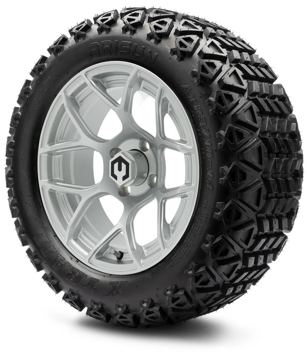 MODZ 14" Renegade Silver Wheels & Off-Road Tires Combo