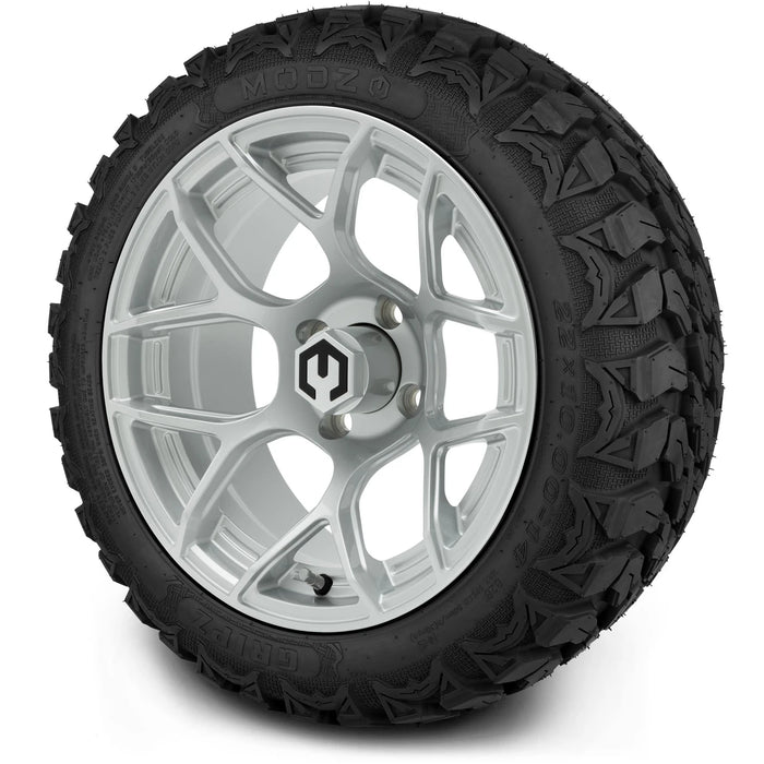 MODZ 14" Renegade Silver Wheels & Off-Road Tires Combo