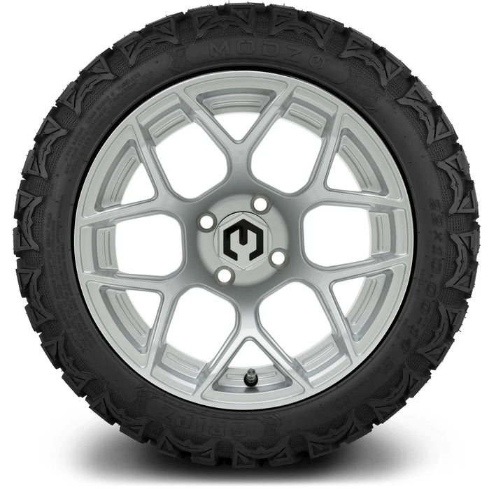 MODZ 14" Renegade Silver Wheels & Off-Road Tires Combo