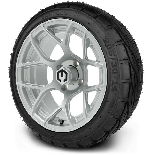 MODZ 14" Renegade Silver Wheels & Street Tires Combo