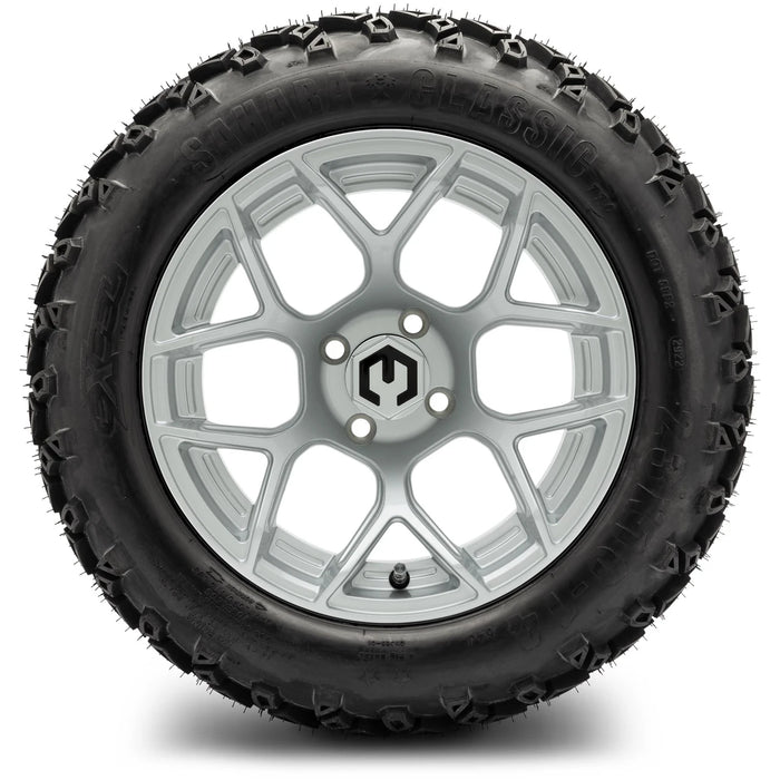 MODZ 14" Renegade Silver Wheels & Off-Road Tires Combo