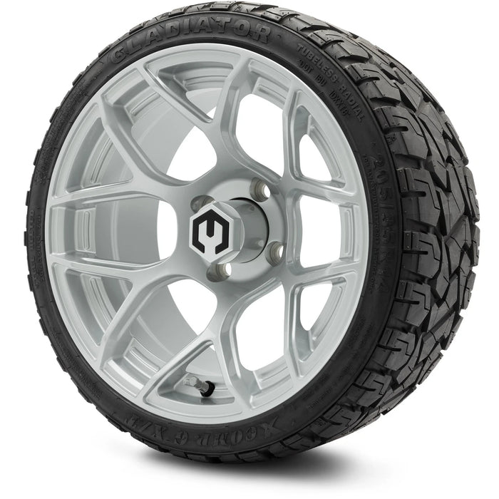 MODZ 14" Renegade Silver Wheels & Off-Road Tires Combo