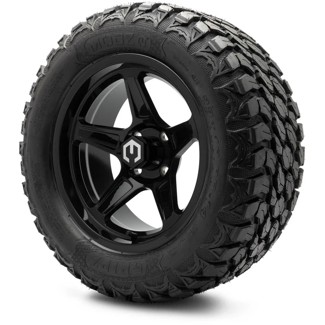 MODZ 14" Drift Glossy Black Wheels & Off-Road Tires Combo