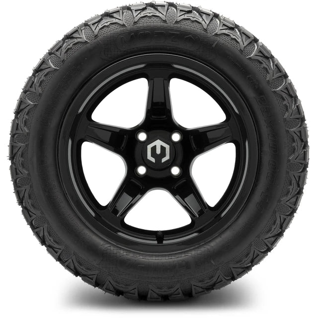 MODZ 14" Drift Glossy Black Wheels & Off-Road Tires Combo