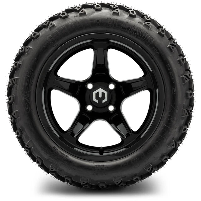 MODZ 14" Drift Glossy Black Wheels & Off-Road Tires Combo