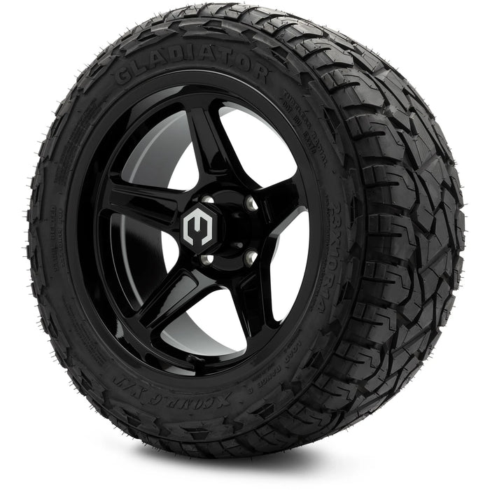 MODZ 14" Drift Glossy Black Wheels & Off-Road Tires Combo