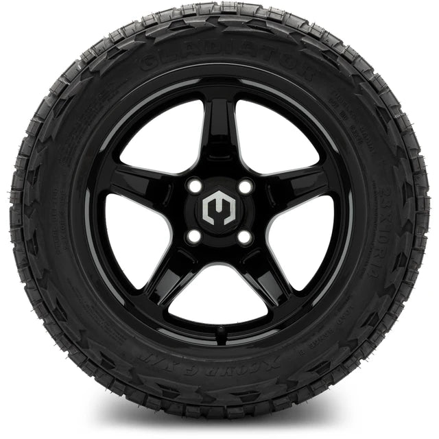 MODZ 14" Drift Glossy Black Wheels & Off-Road Tires Combo