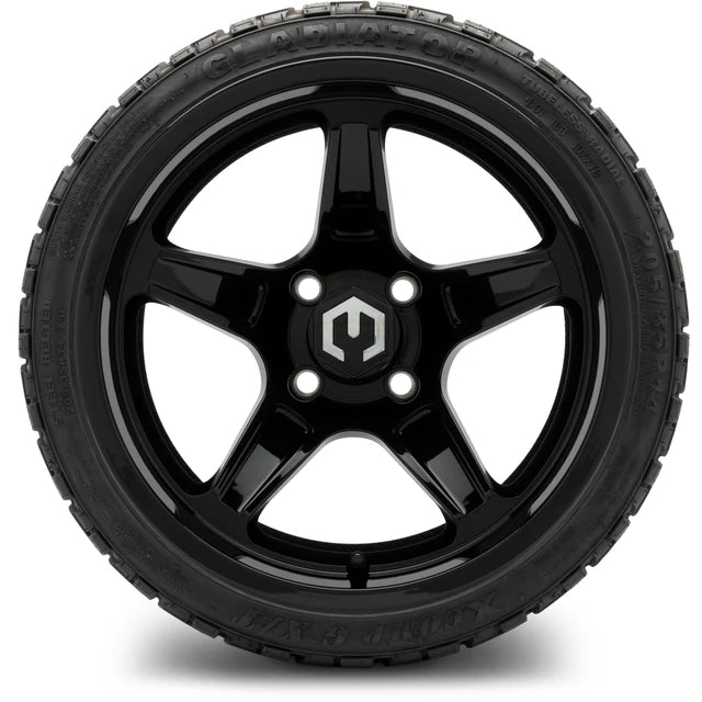 MODZ 14" Drift Glossy Black Wheels & Off-Road Tires Combo