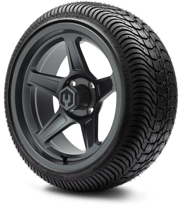 MODZ 14" Drift Gunmetal Wheels & Street Tires Combo