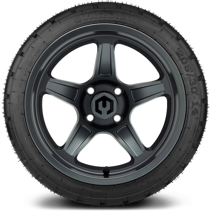 MODZ 14" Drift Gunmetal Wheels & Street Tires Combo