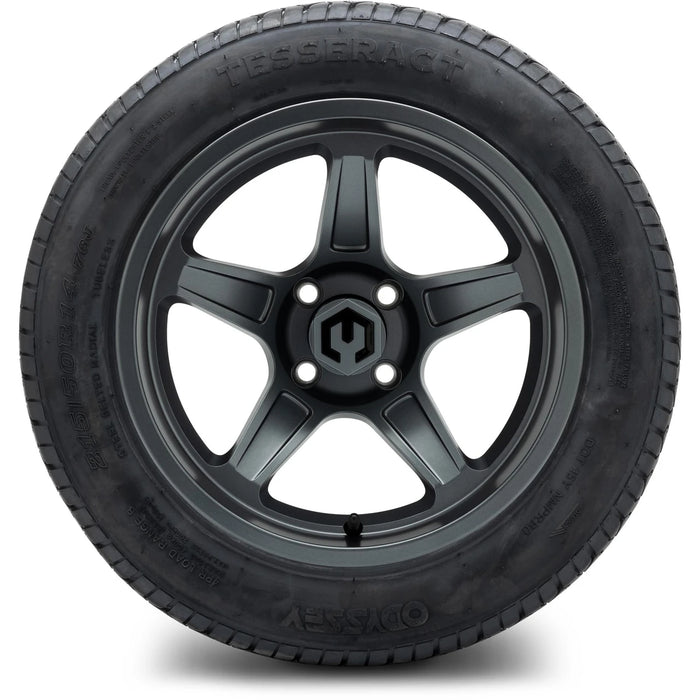 MODZ 14" Drift Gunmetal Wheels & Street Tires Combo