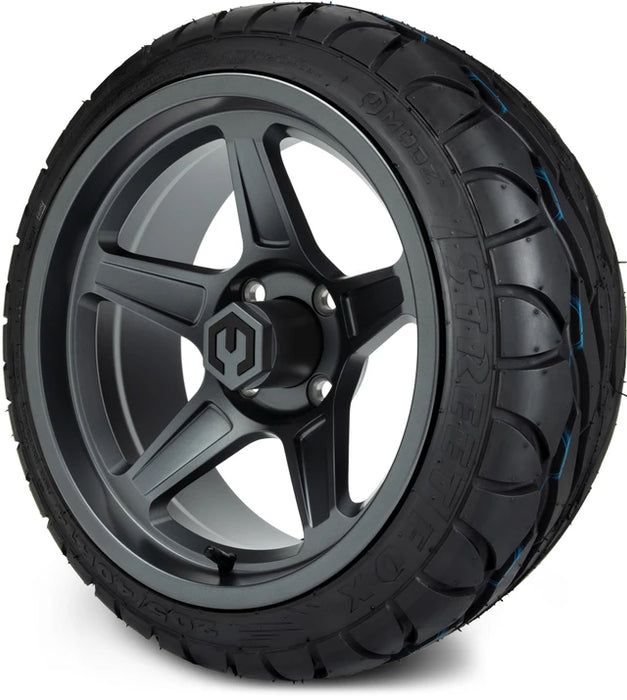MODZ 14" Drift Gunmetal Wheels & Street Tires Combo