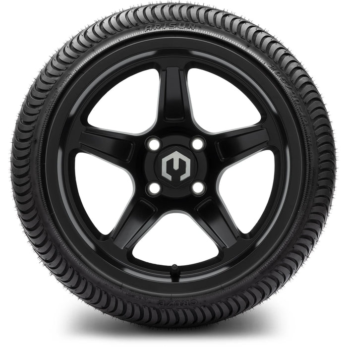 MODZ 14" Drift Matte Black Wheels & Street Tires Combo