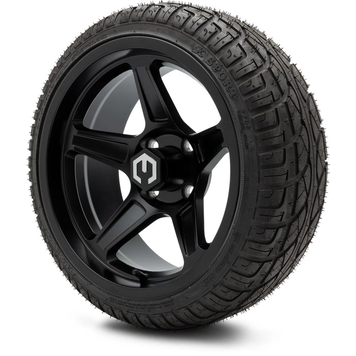 MODZ 14" Drift Matte Black Wheels & Street Tires Combo