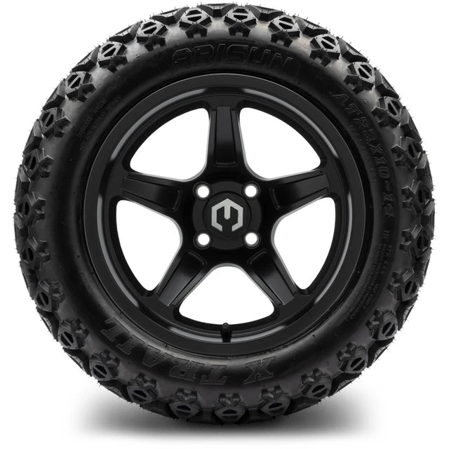 MODZ 14" Drift Matte Black Wheels & Off-Road Tires Combo