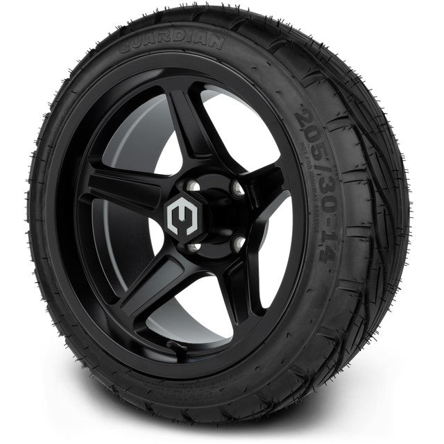 MODZ 14' Drift Matte Black - Tire and Wheel Combo