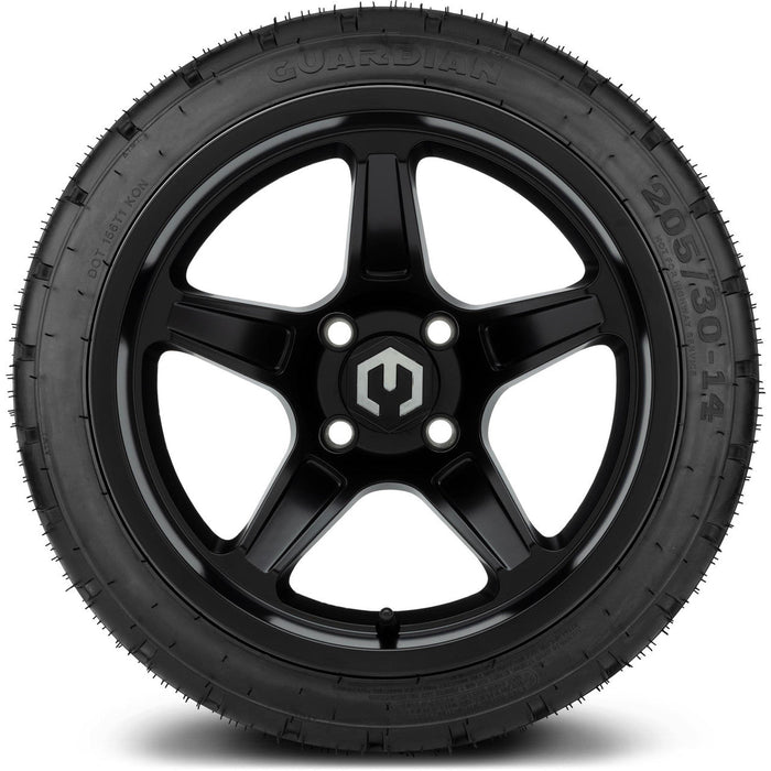 MODZ 14' Drift Matte Black - Tire and Wheel Combo
