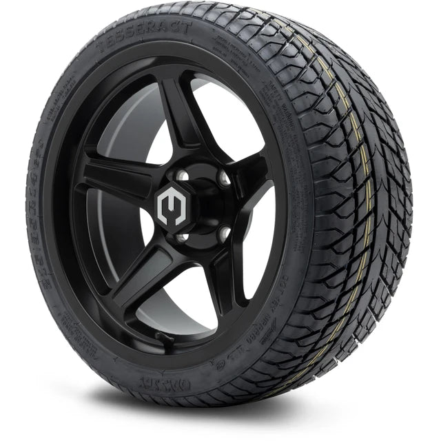 MODZ 14" Drift Matte Black Wheels & Street Tires Combo