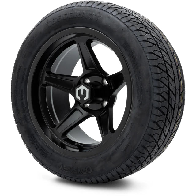 MODZ 14" Drift Matte Black Wheels & Street Tires Combo